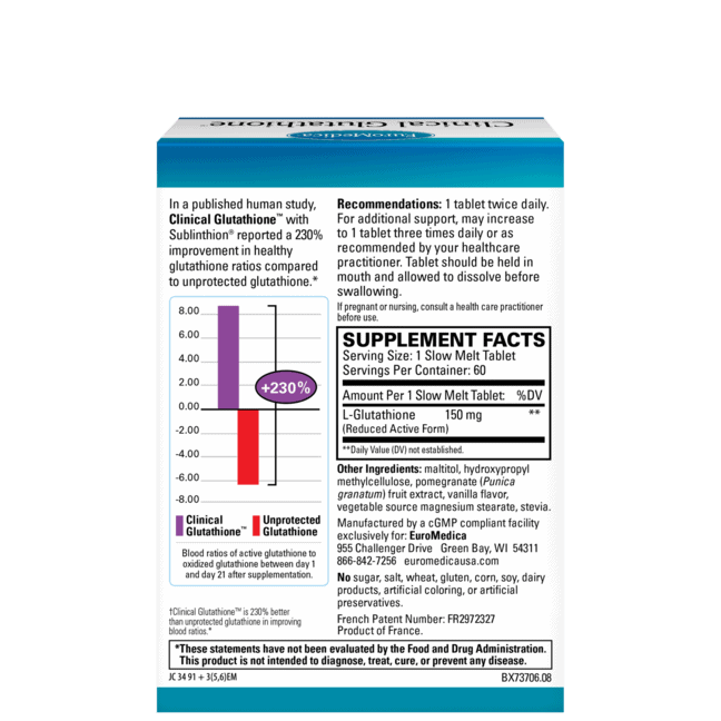 clinical  glutathione 臨床グルタチオン　3箱セット Clinical Glutathione™ - EuroMedica